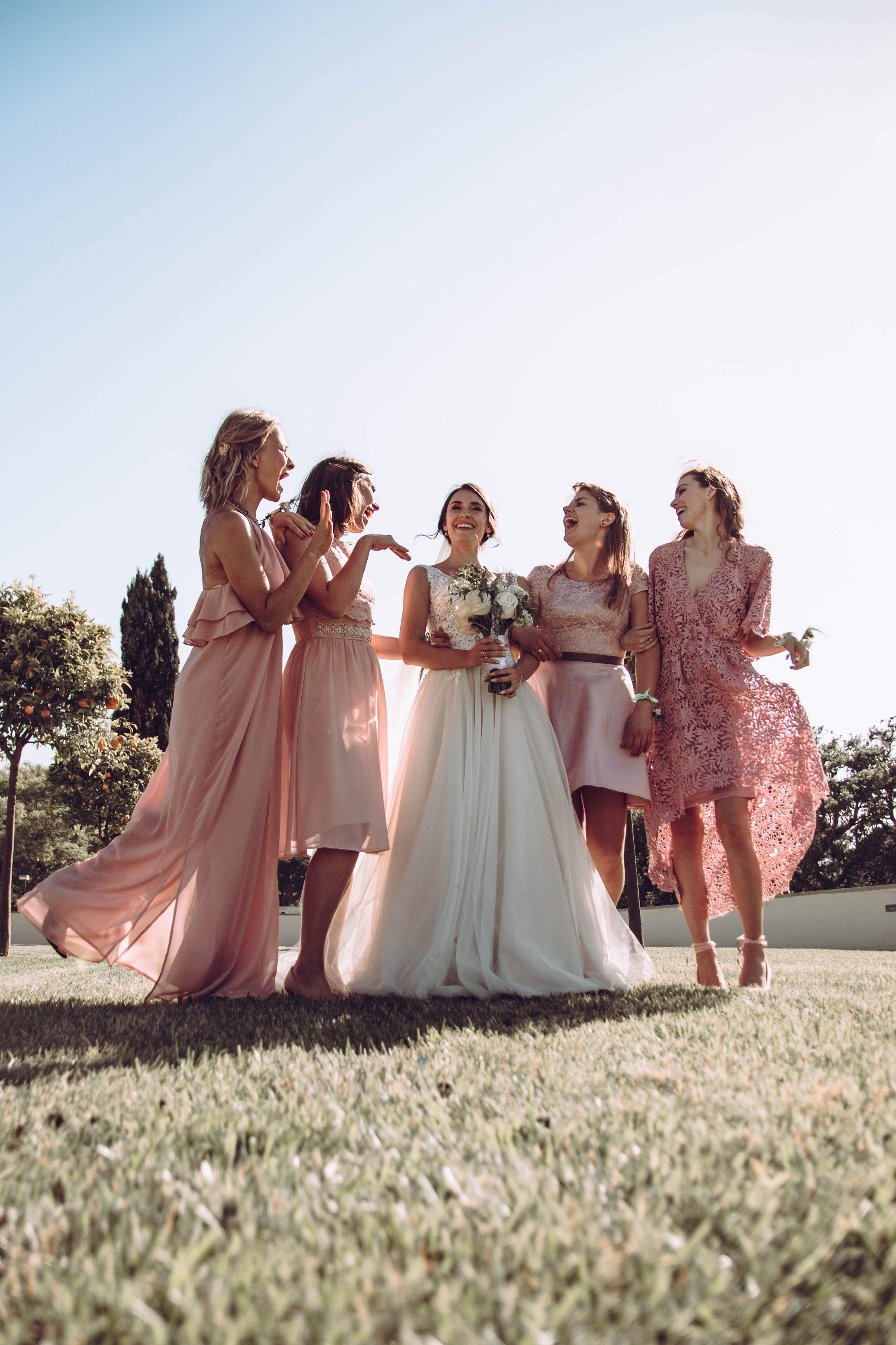 bride and her bridesmades