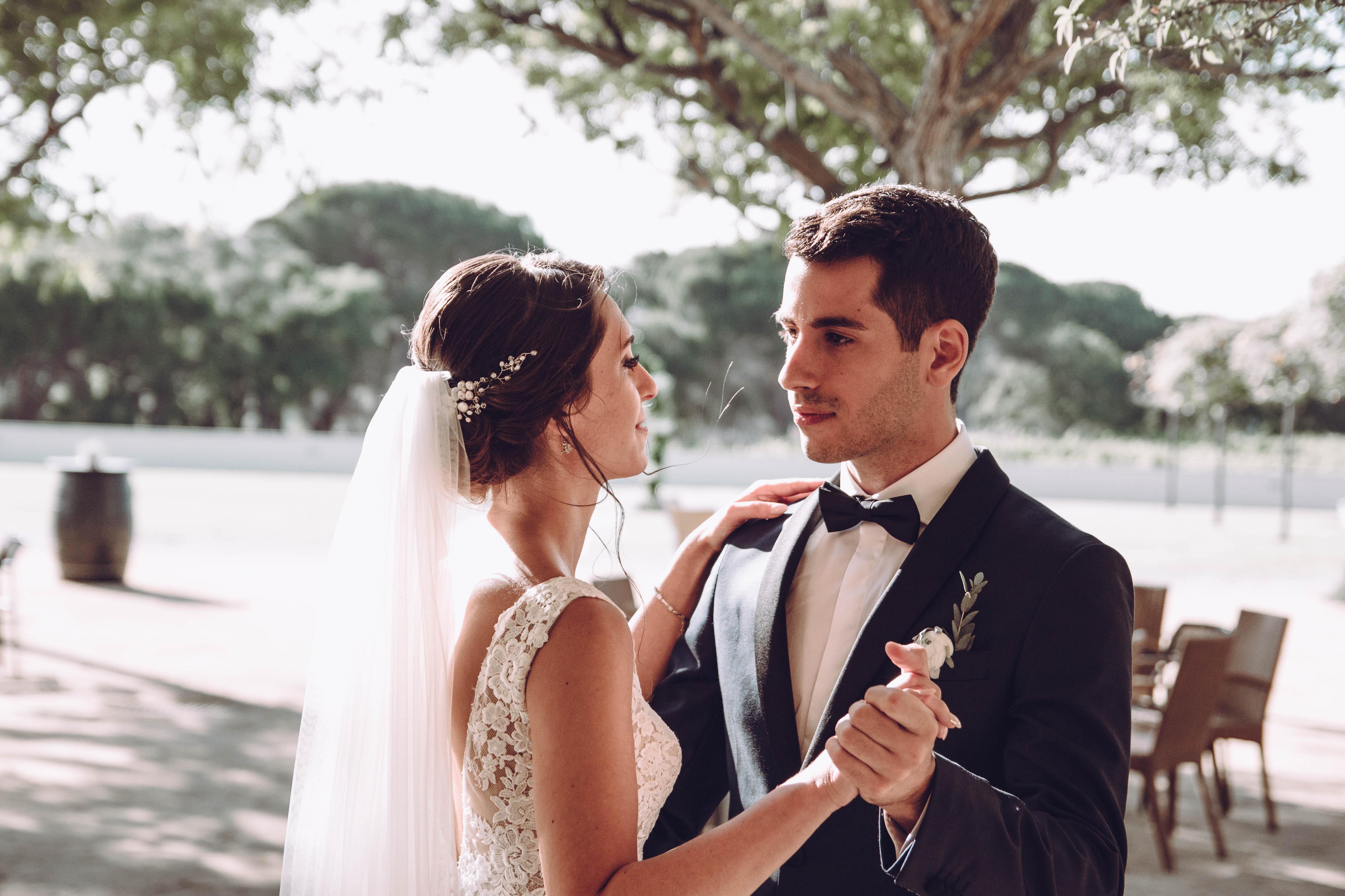 married couple wedding day