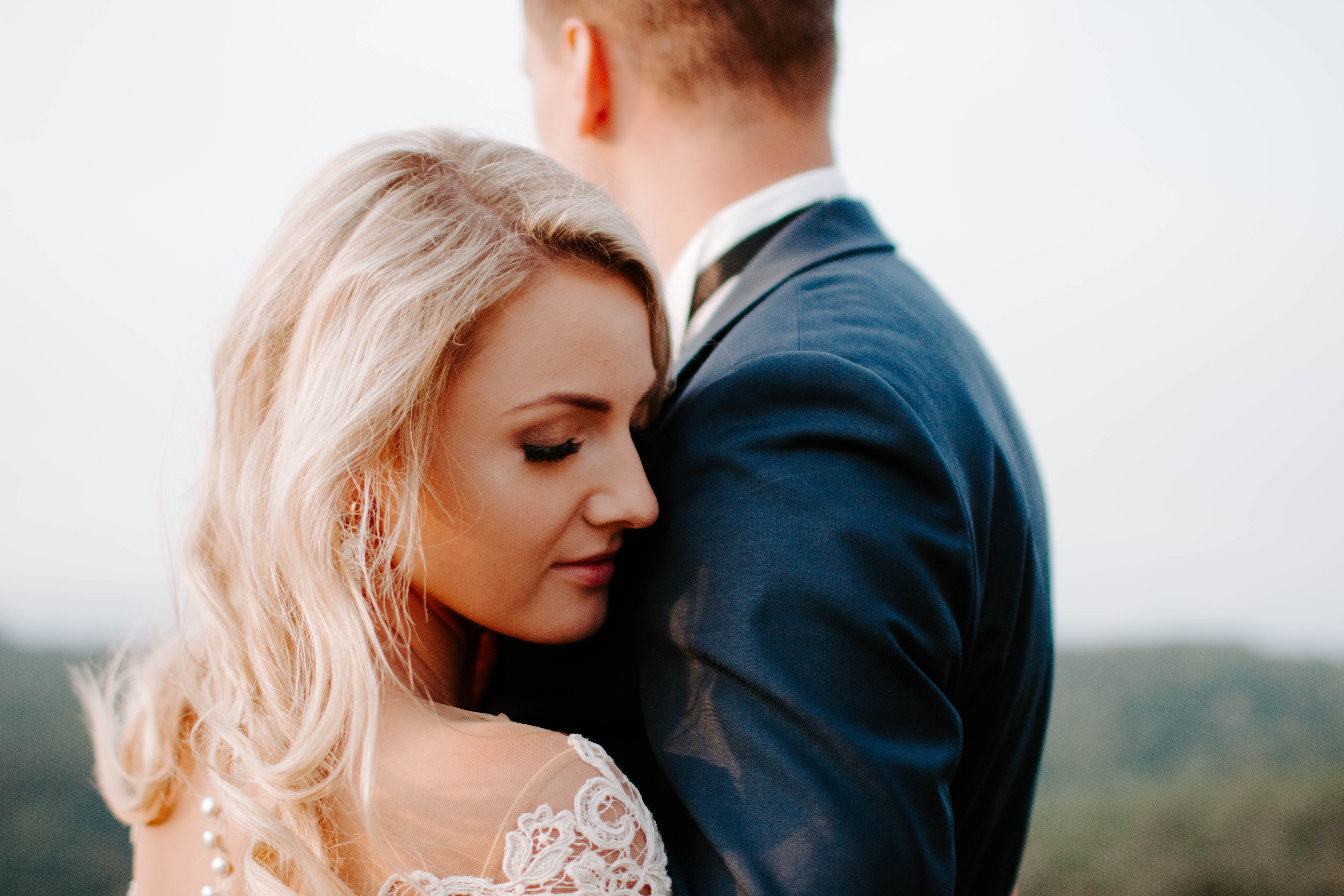 candid bride wedding portrait 