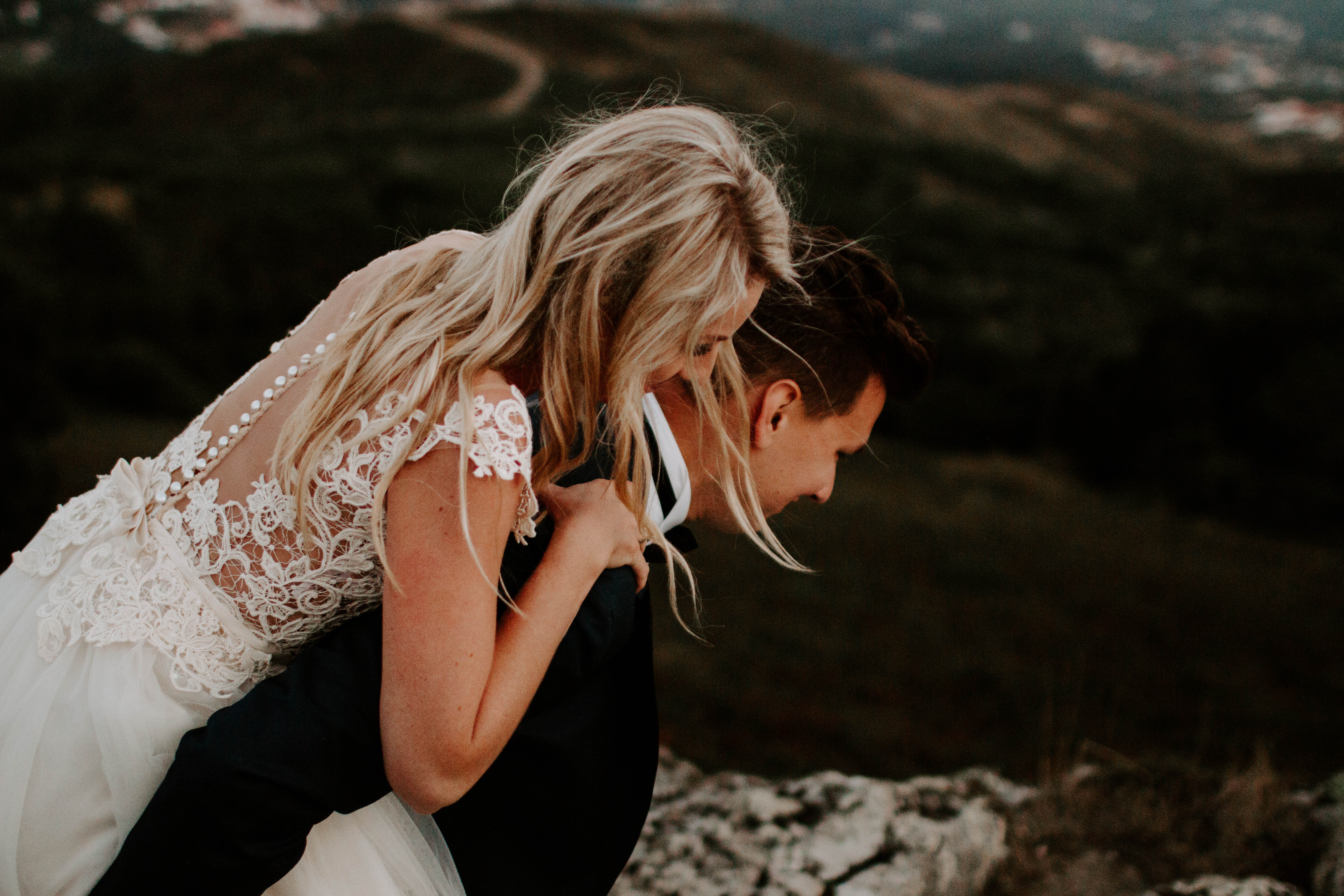 playful wedding photo session